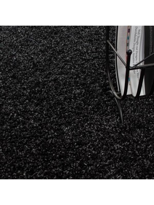 Carpettex Yüksek Tüylü 30 mm Hav Yüksekliğinde Düz Kahverengi Antrasit Shaggy Halı