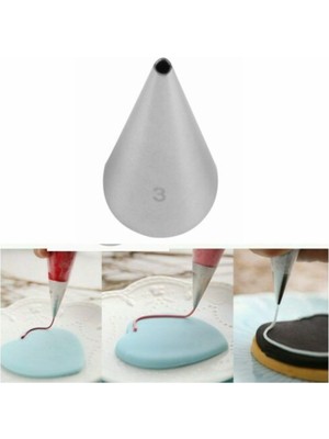 Elgala Pasta Üzeri Yazı ve Dekorasyon Amaçlı Krema Torbası Ucu (Duy), 1 Adet + 4 Adet Sıkma Torbası