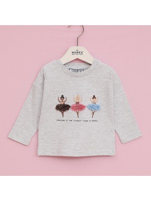 Wanex Kız Çocuk Uzun Kol Sweat - 32395 - Melanj