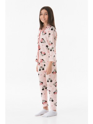 FullaModa Baskılı Kız Çocuk Pijama Takımı