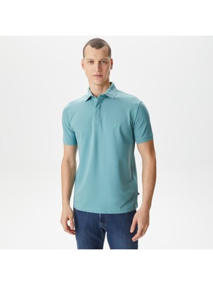 Nautica Erkek Mavi Slim Fit Kısa Kollu Polo Yaka T-Shirt K35062T.3LF
