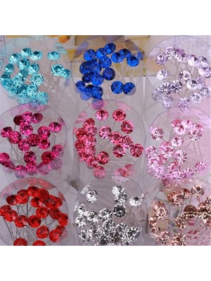 Mingjin Shop2 Beyaz Strass Rhinestone Kristal Saç Kadın Kızlar Için Parti Düğün Gelin Gümüş Tokalar Saç Klipleri Saç Aksesuarları (Yurt Dışından)