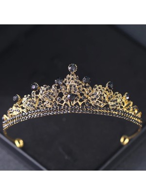 Mingjin Shop2 Hiçbiri Barok Vintage Kristal Rhinestone Tiaras ve Taçlar Diadems Bantlar Kadınlar Için Gelin Düğün Saç Aksesuarları Takı Band (Yurt Dışından)