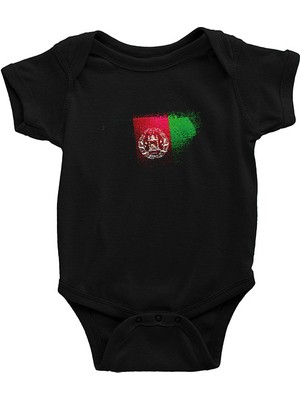 Darkhane Afganistan - Afghanistan Siyah Unisex Bebek Body - Zıbın