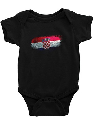 Darkhane Hırvatistan - Croatia Siyah Unisex Bebek Body - Zıbın