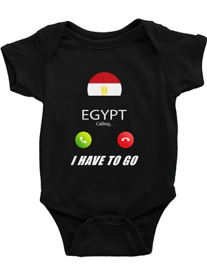 Darkhane Mısır Siyah Unisex Bebek Body - Zıbın