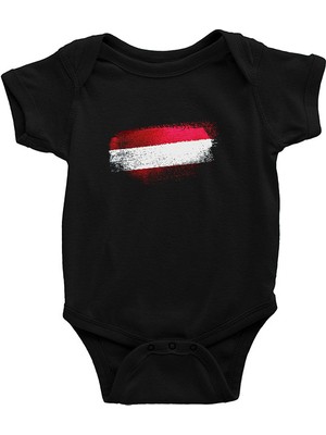 Darkhane Avusturya - Austria Siyah Unisex Bebek Body - Zıbın