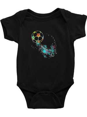 Darkhane Futbol - Football Siyah Unisex Bebek Body - Zıbın
