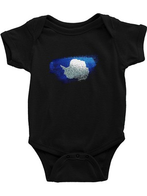 Darkhane Antartika - Antarctica Siyah Unisex Bebek Body - Zıbın