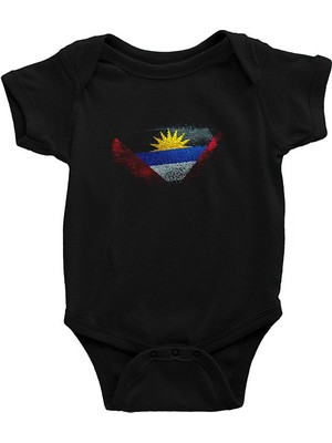 Darkhane Antigua Barbuda Siyah Unisex Bebek Body - Zıbın
