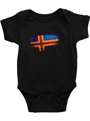 Darkhane Aland Adaları - Aland Islands Siyah Unisex Bebek Body - Zıbın