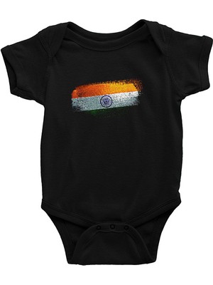 Darkhane India - India Siyah Unisex Bebek Body - Zıbın