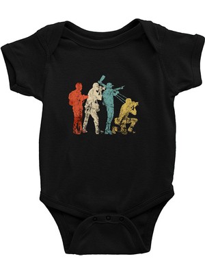 Darkhane Kameraman Siyah Unisex Bebek Body - Zıbın