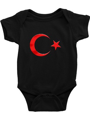 Darkhane Türkiye Siyah Unisex Bebek Body - Zıbın