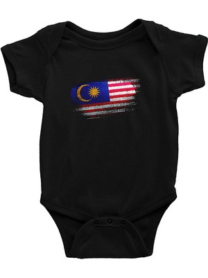 Darkhane Malezya - Malaysia Siyah Unisex Bebek Body - Zıbın