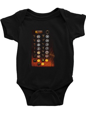 Darkhane Asansörcü Siyah Unisex Bebek Body - Zıbın