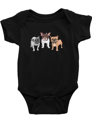 Darkhane Buldog Çetesi Siyah Unisex Bebek Body - Zıbın