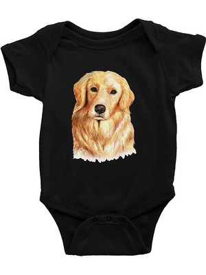 Darkhane Golden Retriever Siyah Unisex Bebek Body - Zıbın