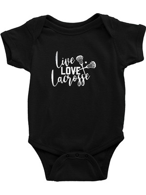 Darkhane Lakros Siyah Unisex Bebek Body - Zıbın
