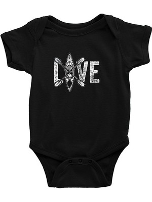Darkhane Kürek Siyah Unisex Bebek Body - Zıbın