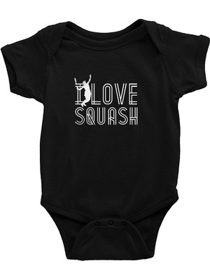 Darkhane Squash Siyah Unisex Bebek Body - Zıbın