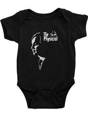 Darkhane Fiziğin Mafya Babası  Siyah Unisex Bebek Body - Zıbın