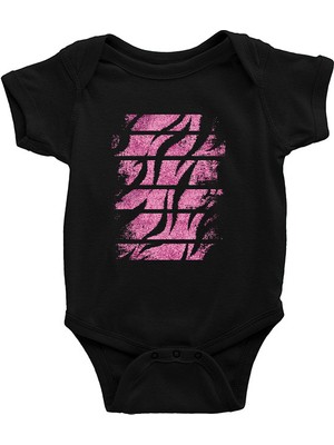 Darkhane Kaplan Siyah Unisex Bebek Body - Zıbın