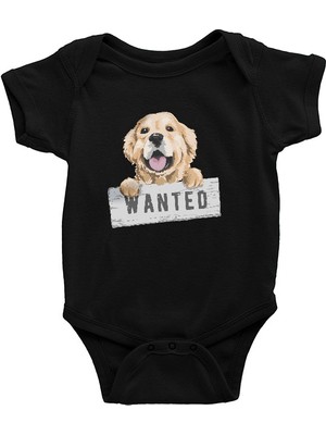 Darkhane Golden Retriever Aranıyor Siyah Unisex Bebek Body - Zıbın