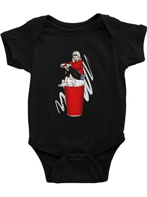 Darkhane Kahve Sevdası Fashion Siyah Unisex Bebek Body - Zıbın