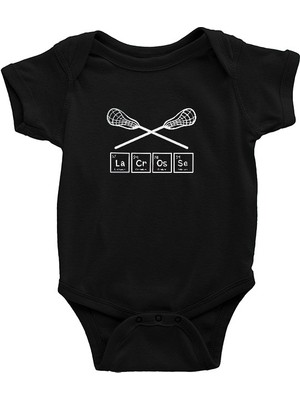 Darkhane Lakros Siyah Unisex Bebek Body - Zıbın