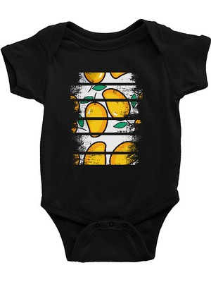 Darkhane Mango Siyah Unisex Bebek Body - Zıbın