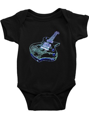 Darkhane Elektro Gitar Siyah Unisex Bebek Body - Zıbın