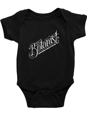 Darkhane Botanikçi Siyah Unisex Bebek Body - Zıbın