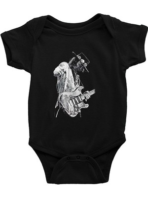 Darkhane Gitarist Siyah Unisex Bebek Body - Zıbın