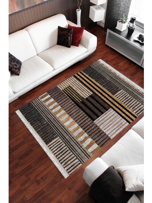 Homier Collection Homier Westa Kalitesi Yıkanabilir Kaymaz Taban Kilim ve Yolluk H-PW-8025A