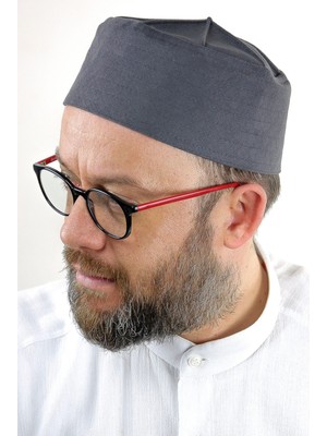 İhvan Online Kubbeli Sert Kalıp Takke - Gri
