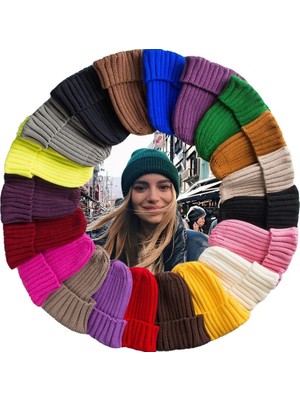 Liangduo Shop C Tarzı 1 Adet Unisex Şapka Pamuk Karışımları Katı Sıcak Yumuşak Örgü Şapkalar Erkekler Kışlık Şapkalar Kadın Skullies Beanies (Yurt Dışından)