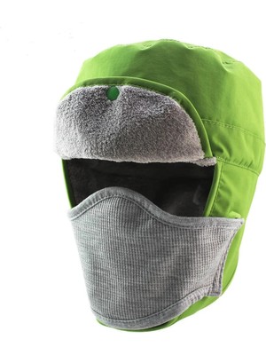 Liangduo Shop Yeşil Stil L Boyutu Kış Ayrılabilir Maske Su Geçirmez Termal Polar Kap Açık Spor Binme Avcılık Tırmanma Yürüyüş Sıcak Rüzgar Geçirmez Şapka cm (Yurt Dışından)