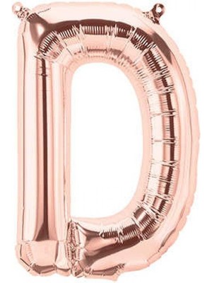 Kidspartim D Harfi Rose Gold Folyo Balon 34 Inç 80 cm