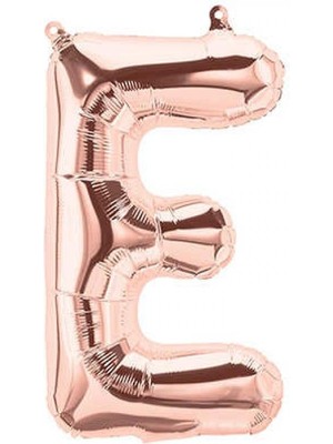 Kidspartim E Harfi Rose Gold Folyo Balon 34 Inç 80 cm