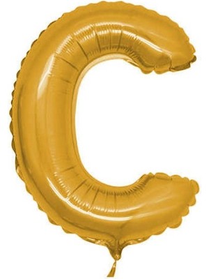 Kidspartim C Harf Altın Folyo Balon 40 Inc 100 cm