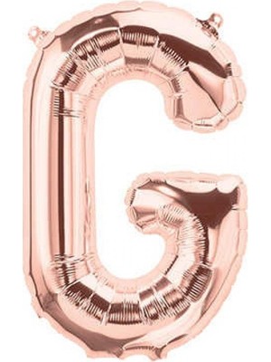 Kidspartim G Harfi Rose Gold Folyo Balon 34 Inç 80 cm