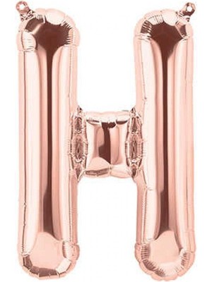 Kidspartim H Harfi Rose Gold Folyo Balon 34 Inç 80 cm