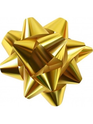 Roco Paper Co. Roco Paper Yıldız Desenli Mat Altın Rafya - 100 Adet - Çap 5 cm