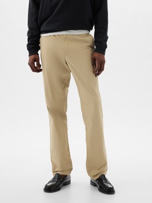 Gap Erkek Bej Khaki Poplin Straight Fit Pantolon