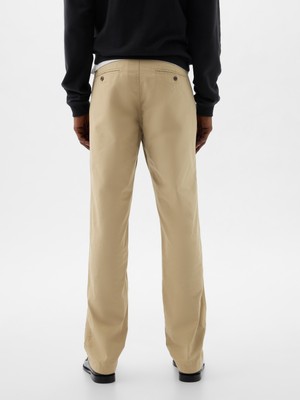 Gap Erkek Bej Khaki Poplin Straight Fit Pantolon