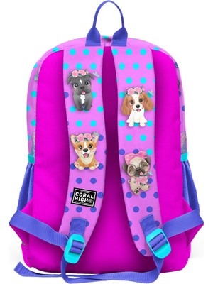 Coral High Kids Pembe Köpek Desenli Okul Sırt Çantası 23750