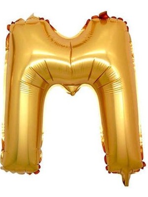 Kidspartim M Harf Altın Folyo Balon 40 Inc 100 cm
