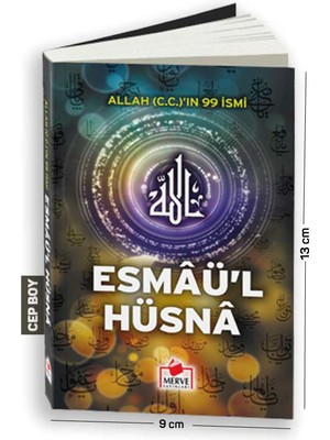 Merve Yayınları Esmaül Hüsna Cep Boy Kitabı 100 Sayfa İslami Bilgiler ve İbadetler İçin