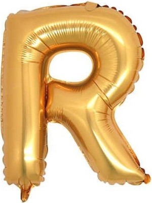 Kidspartim R Harf Altın Folyo Balon 40 Inc 100 cm